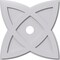 Ekena Millwork Cosmo Architectural Grade PVC Contemporary Ceiling Medallion, 22"OD x 3"ID x 8 1/4"C x 1"P CMP22CM-03000 - alternate 1